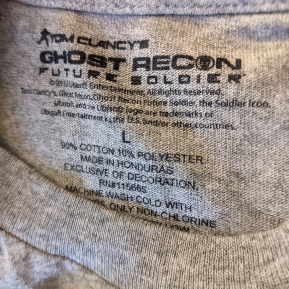Tom Clancys Ghost Recon Future Solider Mens T-Shirt Size Large Gray - Picture 4 of 5